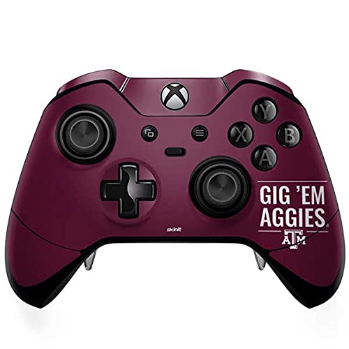 Skinit Decal Gaming Skin Compatible with Xbox One Elite Controller - Officially Licensed College Gig Em Aggies Design