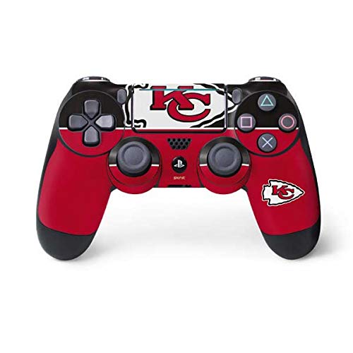 Skinit Decal Gaming Skin Compatible with PS4 Pro/Slim Controller - Officially Licensed NFL Kansas City leaders Zone Block Design
