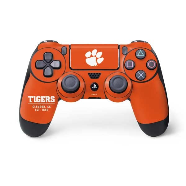 Skinit Decal Gaming Skin Compatible with PS4 Controller - Officially Licensed Clemson University Tigers Est 1889 Orange Design