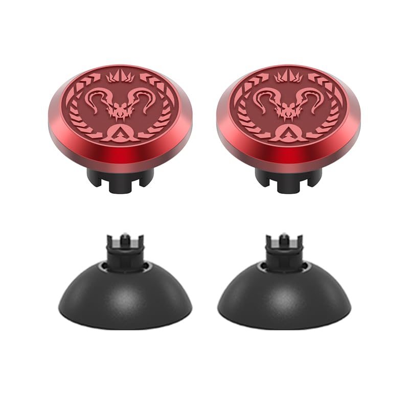KD.FLY Metal Thumbsticks for PS5 Controller Joystick Replacement  Thumb Sticks for PS4 Controller  Custom Thumb Grips for Switch Pro Controller  2 Joystick  2 Thumbstick Base  Predator Emblem