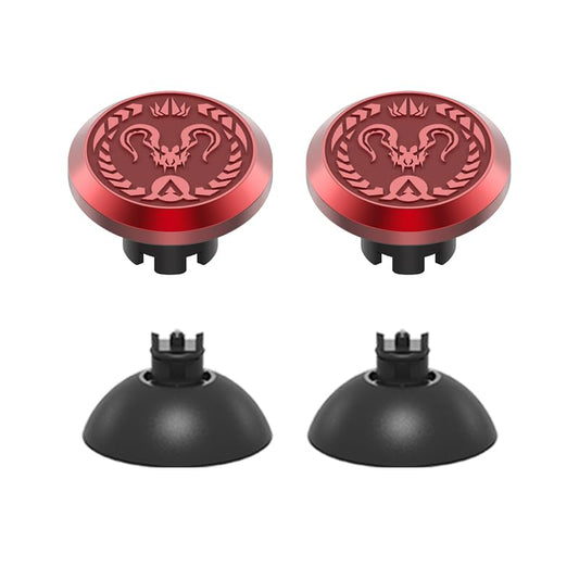 KD.FLY Metal Thumbsticks for PS5 Controller Joystick Replacement  Thumb Sticks for PS4 Controller  Custom Thumb Grips for Switch Pro Controller  2 Joystick  2 Thumbstick Base  Predator Emblem