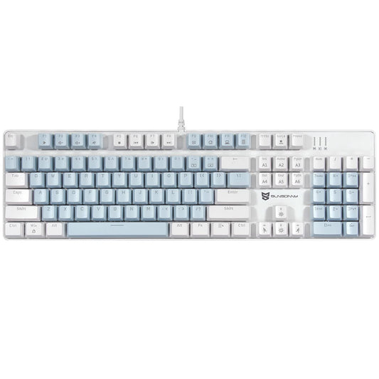 Merdia Mechanical Keyboard Gaming Keyboard | Blue Switch  Blue Color & White Backlit Keyboard | 104 Keys US Layout | Wired Gaming Keyboard | Hot Swappable Mechanical Keyboard | PC Gaming Keyboards