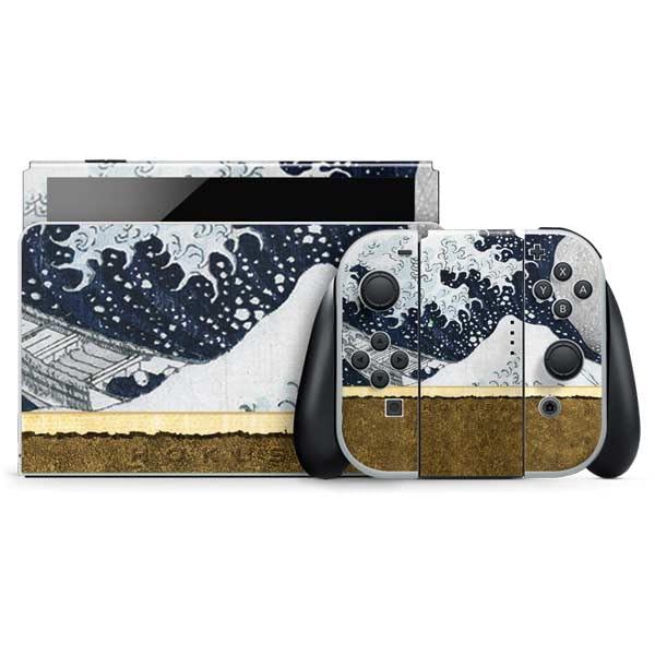Skinit Decal Gaming Skin Compatible with Nintendo Switch OLED (2021) - Officially Licensed The Great Wave Off Kanagawa by Hokusai Design