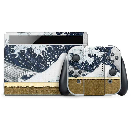 Skinit Decal Gaming Skin Compatible with Nintendo Switch OLED (2021) - Officially Licensed The Great Wave Off Kanagawa by Hokusai Design