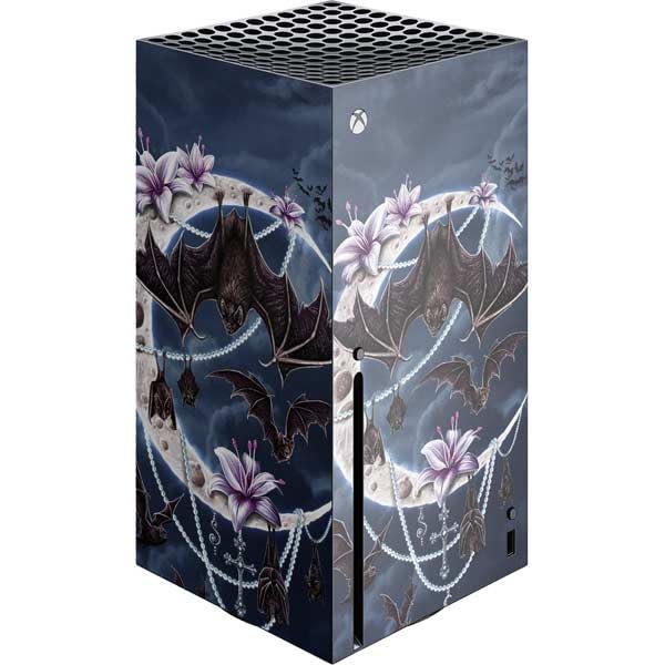Skinit Decal Gaming Skin Compatible with Xbox Series X Console - Officially Licensed Gothic Moon with Bats and Flowers by Sarah Richter Design