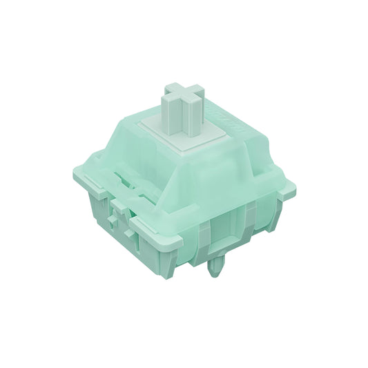 Gateron Mint Switches 22mm Double Segment Spring 55gf Pre-lubed 5 Pin Linear Keyboard Switches Compatible MX Mechanical Gaming Keyboard(72pcs plugin Light)