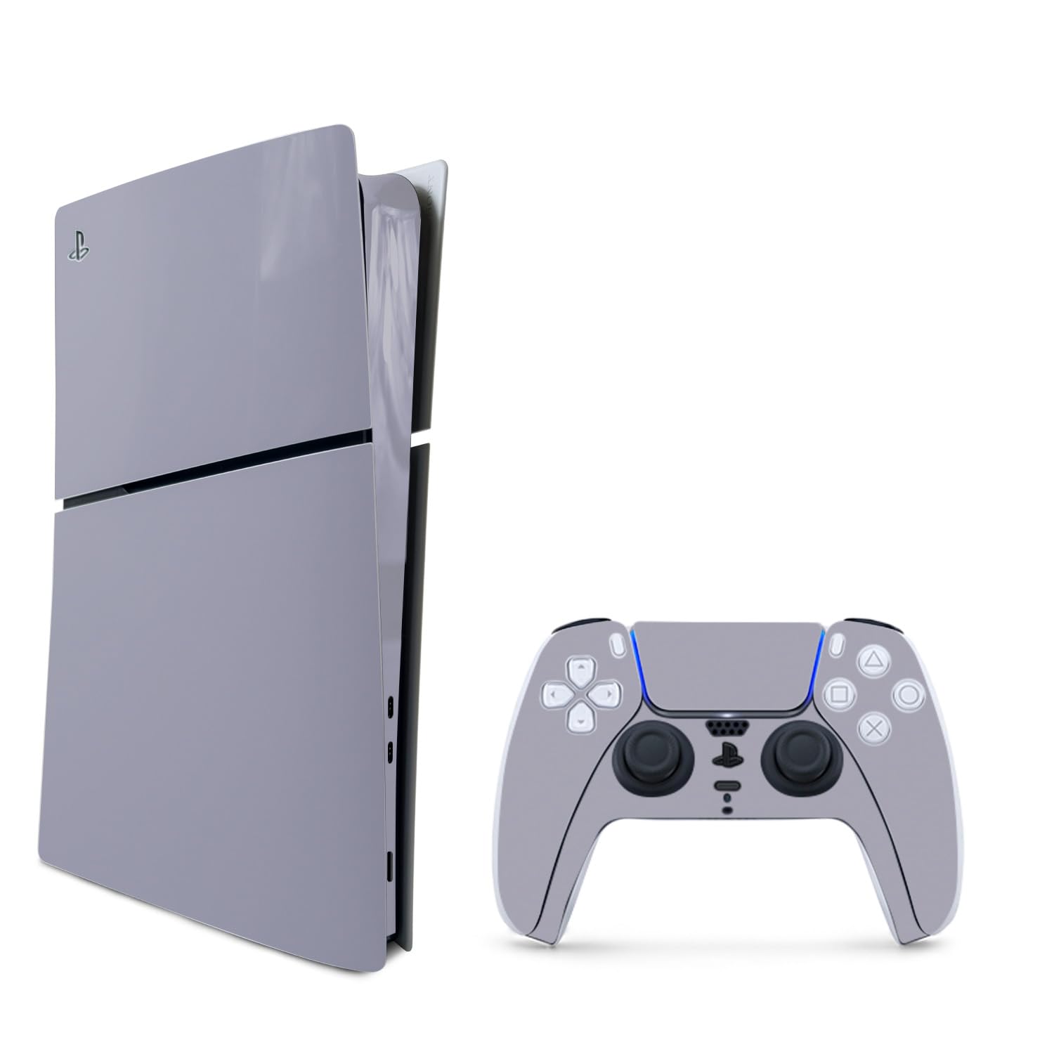 MightySkins Skin Compatible with PlayStation 5 Slim Digital Edition Bundle - Solid Gray | Protective  Durable  and Unique Vinyl Decal wrap Cover | Easy to Apply | Made in The USA