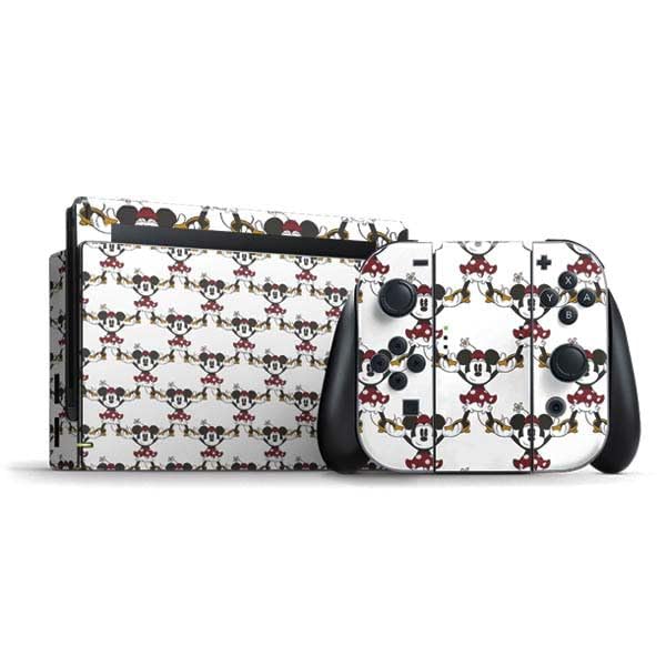 Skinit Decal Gaming Skin Compatible with Nintendo Switch Bundle - Officially Licensed Disney Minnie Mouse Pattern Formation Design