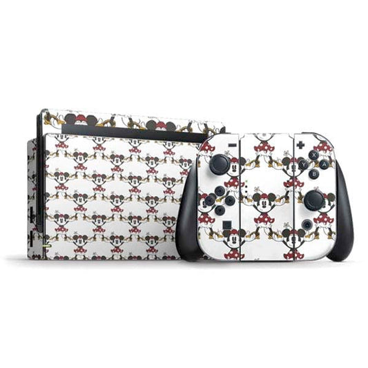 Skinit Decal Gaming Skin Compatible with Nintendo Switch Bundle - Officially Licensed Disney Minnie Mouse Pattern Formation Design