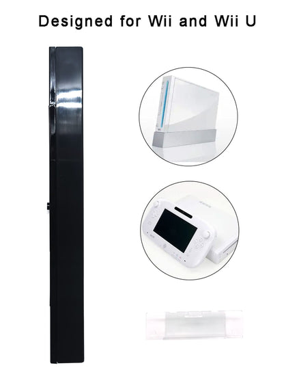 Tuboopy Wireless Wii Sensor Bar - Infrared Motion Sensor for Wii/Wii U/PC - Black