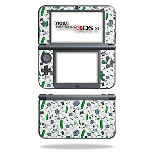 MightySkins Carbon Fiber Skin for Nintendo New 3DS XL (2015) - Science Cartoon | Protective  Durable Textured Carbon Fiber Finish | Easy to Apply  Remove  and Change Styles | Made in The USA