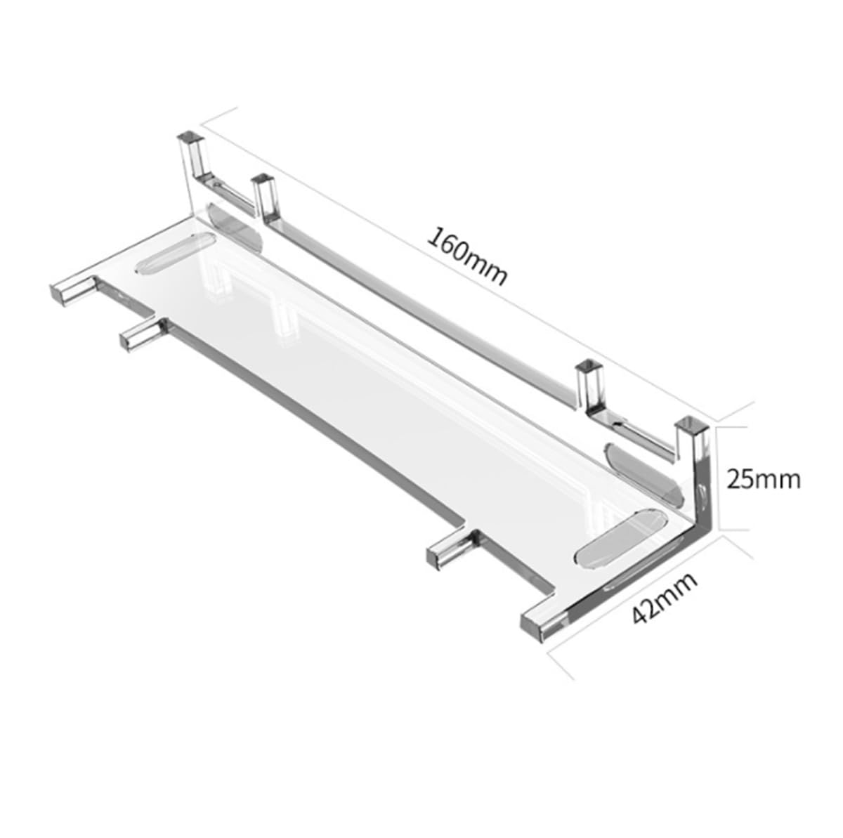 XBERSTAR PS5 Slim Stand - Cooling Feet, Horizontal Bracket Holder for PS5 Digital & Disc, 6.0x5.0x2.0cm