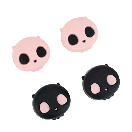GeekShare Halloween Cute Xbox One Controller Thumb Grips  Soft Silicone Thumbsticks Cover Caps Set Compatible with Xbox One Controller  2 Pair / 4 Pcs - Pink Skull