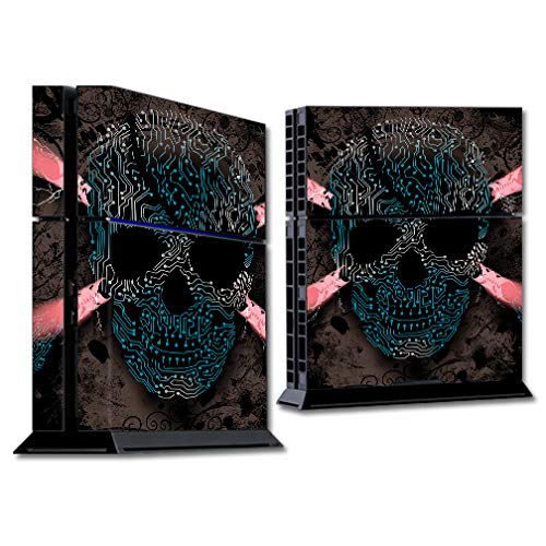 MIGHTY SKINS PS4 Console Skin - Cyber Pirate - Durable Vinyl Decal Wrap - Easy to Apply & Remove - Model: SOPS4-Cyber Pirate