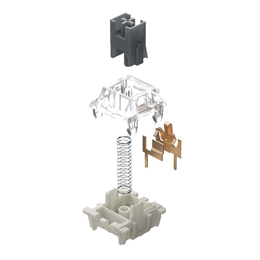 Kutethy Gateron G Silver Pro Linear Switches - Pre-Lubed 3pin RGB SMD, Dust-Proof, 72 PCS, Silver for Gaming Mechanical Keyboards