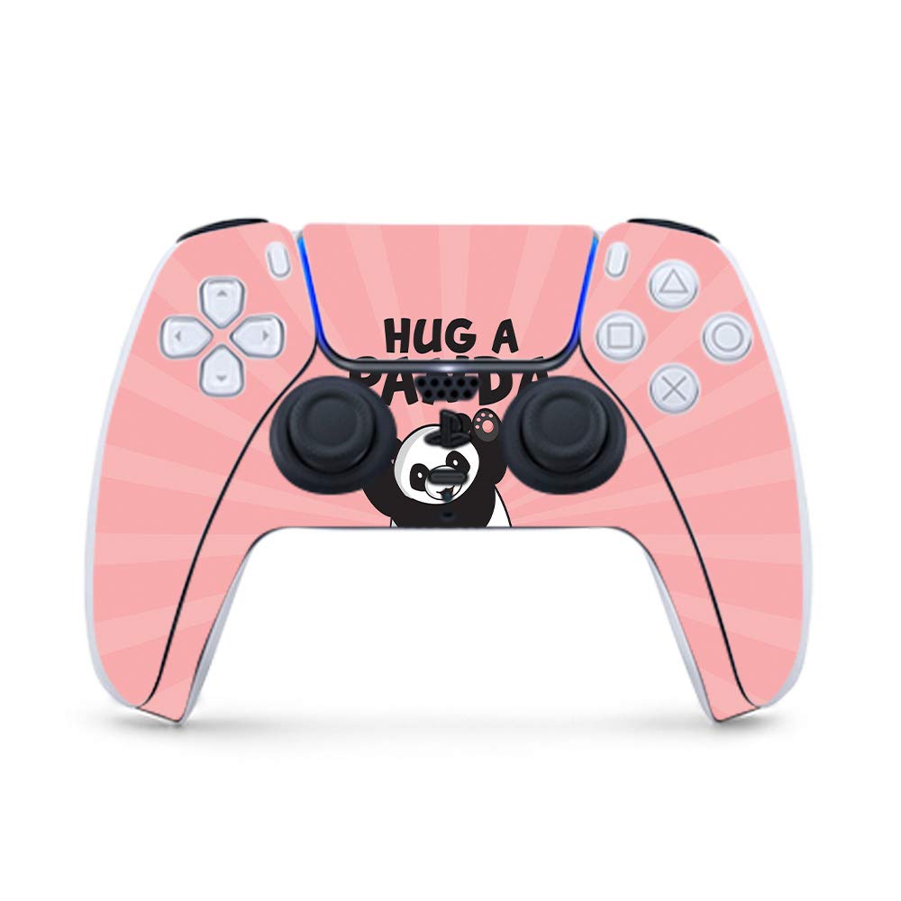 MightySkins Skin Compatible with PS5 / Playstation 5 Controller - Hug A Panda | Protective  Durable  and Unique Vinyl Decal wrap Cover | Easy to Apply  Remove  and Change Styles | Made in The USA