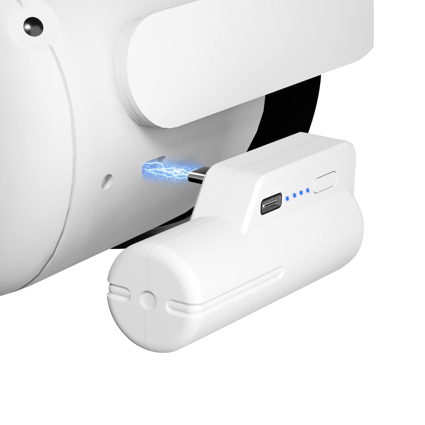 Saqico Battery Pack for Oculus Quest 2  5000mAh Head Strap Battery Pack Compatible with Oculus/Meta Quest 2 Lightweight and Portable VR Extend Power Accessories for Extra 2-4H Playtime