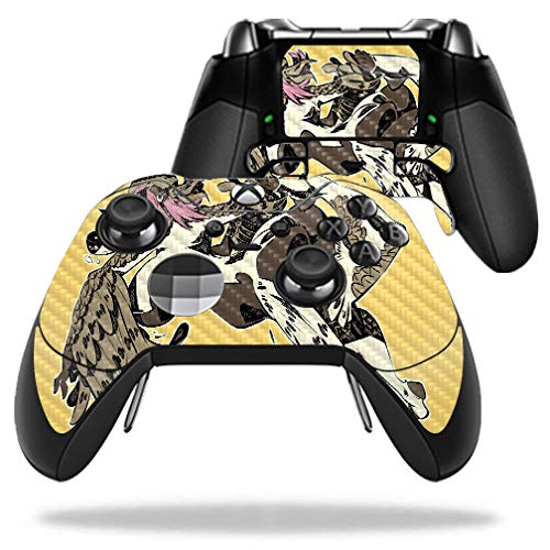 MightySkins Carbon Fiber Skin for Microsoft Xbox One Elite Controller - Boobrie | Protective  Durable Textured Carbon Fiber Finish | Easy to Apply  Remove  and Change Styles | Made in The USA