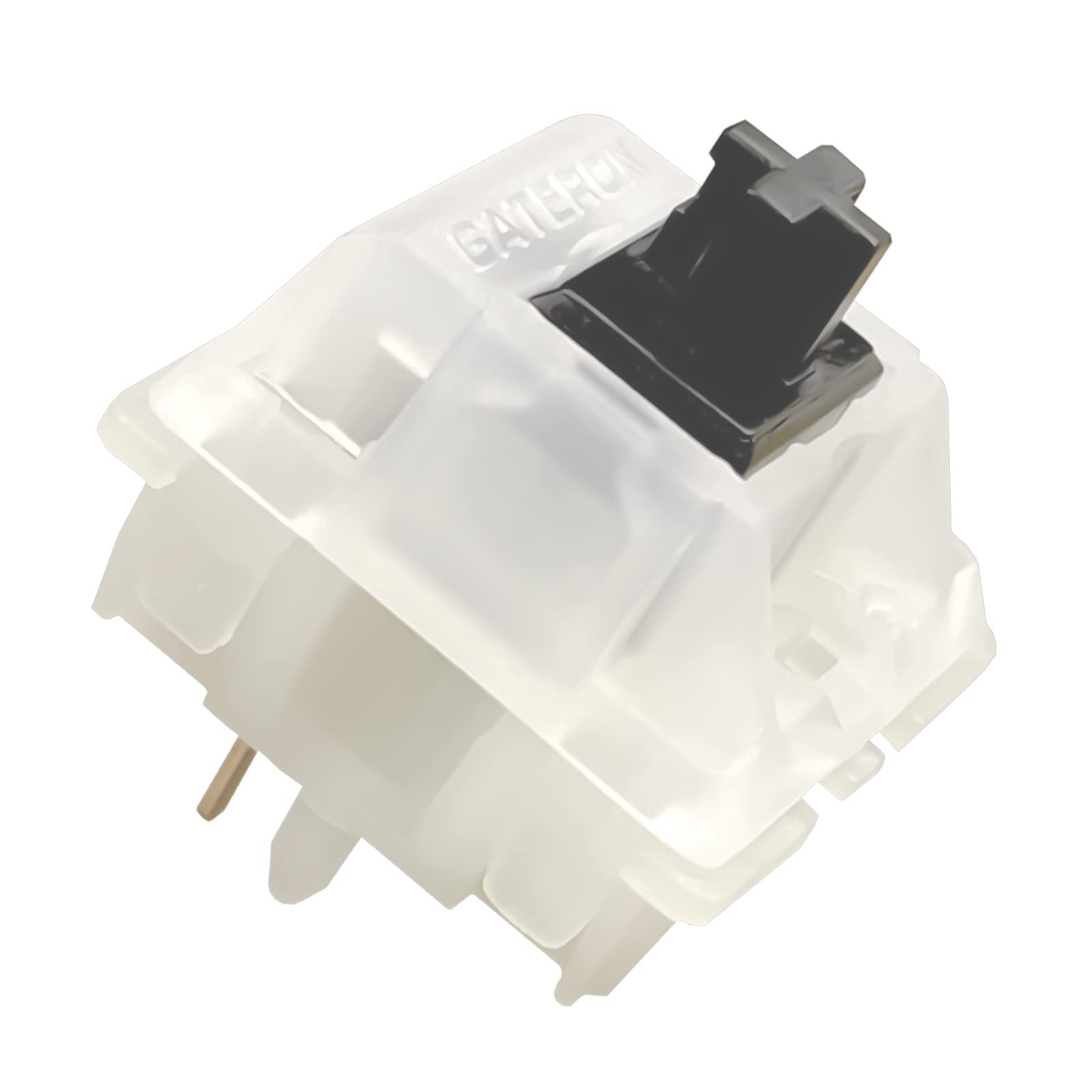 DRAOZA Gateron Milky Yellow Switches - 5 Pin MX Gaming Mechanical Keyboard (36pcs) - Black