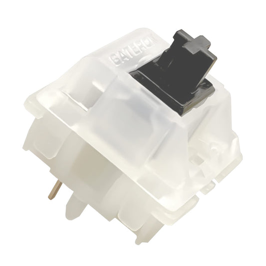 DRAOZA Gateron Milky Yellow Switches - 5 Pin MX Gaming Mechanical Keyboard (36pcs) - Black