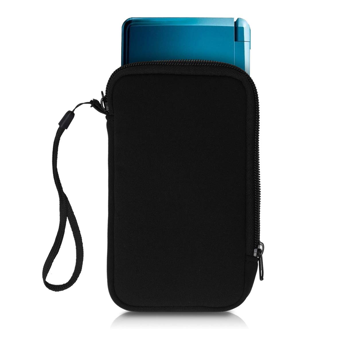 kwmobile Carrying Case Compatible with Nintendo 3DS XL - Neoprene Console Pouch with Zipper - Black