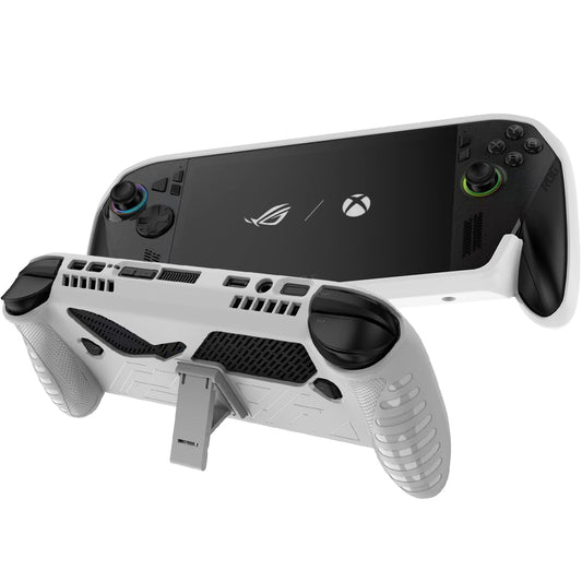 NINKI Protective Cover for ASUS ROG Xbox Ally X Case 2025 with Kickstand Silicone Shock-Absorption Lightweight Dockable Protective Grip Case for ASUS ROG Xbox Ally X Protector Bumper Accessories White