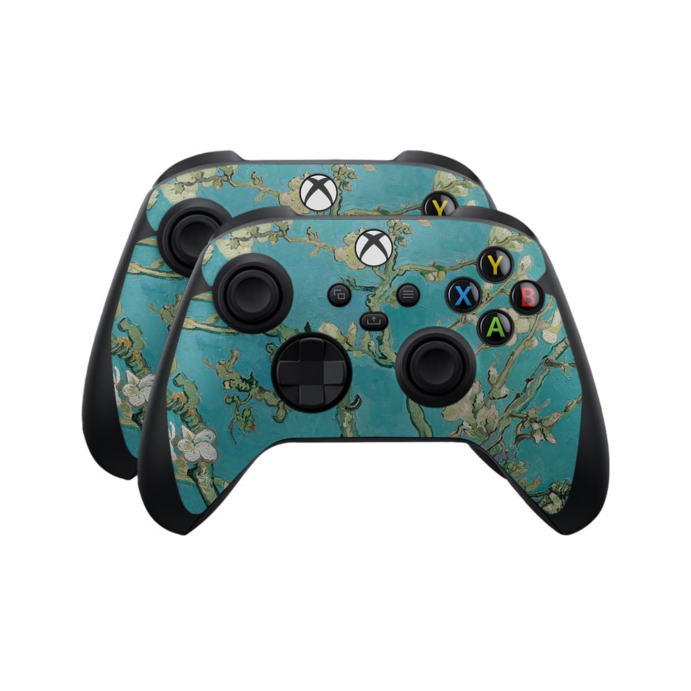 Skin Compatible with Microsoft Xbox Series X|S Controller (2 Pack) - Almond Blossom - Premium 3M Vinyl Protective Wrap Decal Cover - Easy to Apply | Crafted in The USA by MightySkins
