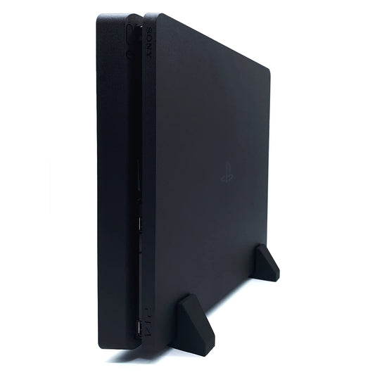 Vertical Stand for PS4 Slim Playstation 4 Slim Silicone Feet Stand Steady Base Mouse Non-Slip Enough Space for Cooling  Black
