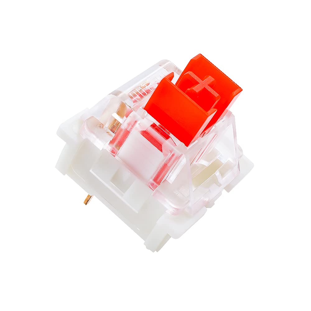 outemu Red Switches 65-Pack  3 Pin Key Switches - Cherry MX Equivalent DIY Replaceable Switches for Mechanical Keyboard 45gf Linear/RGB/Dustproof