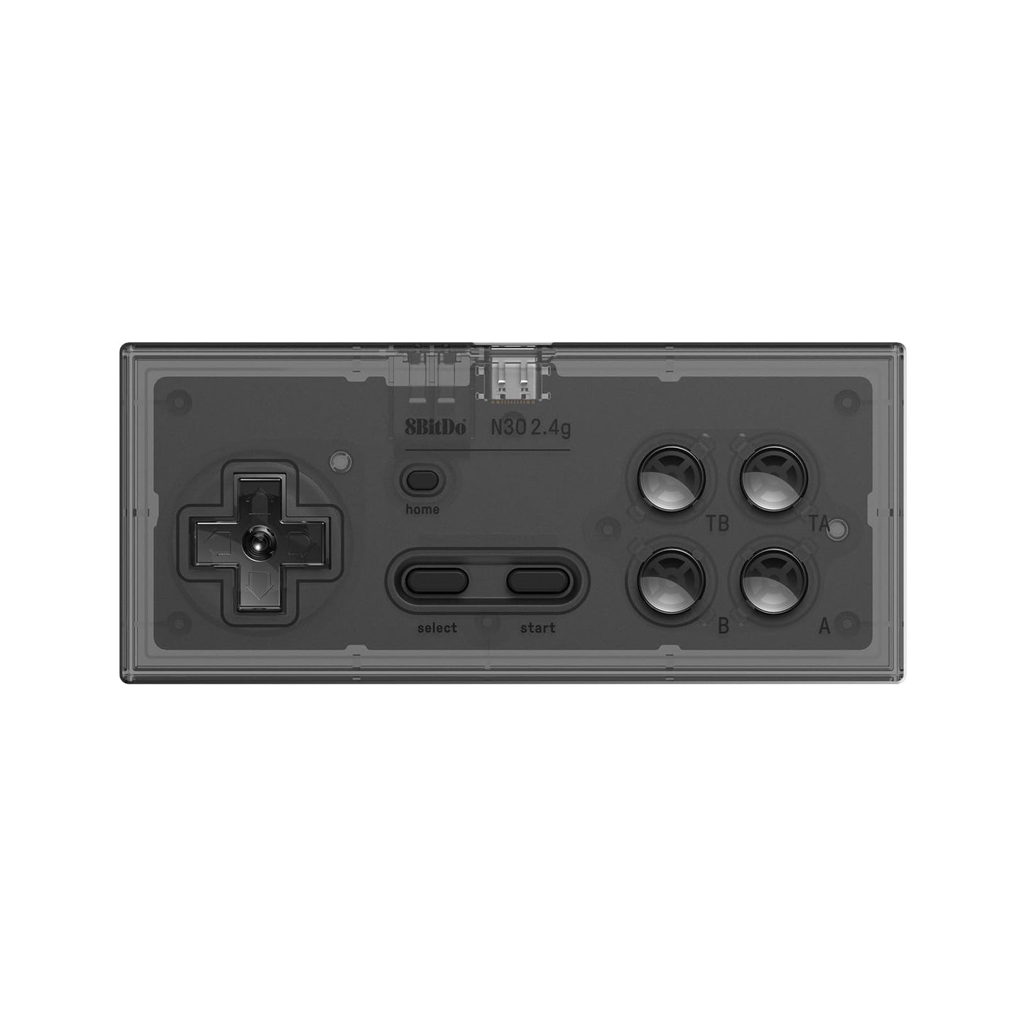 8Bitdo N30 Wireless Gamepad for NES - Transparent Edition, 123.8mm x 53.5mm x 19.7mm