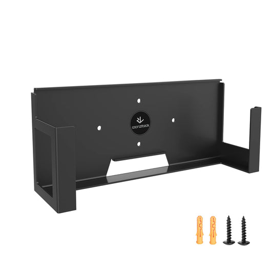 Monzlteck Wall Mount for Xbox One X - All Metal Vertical Bracket, Black, Power Button Left/Right, Not Compatible with One Original