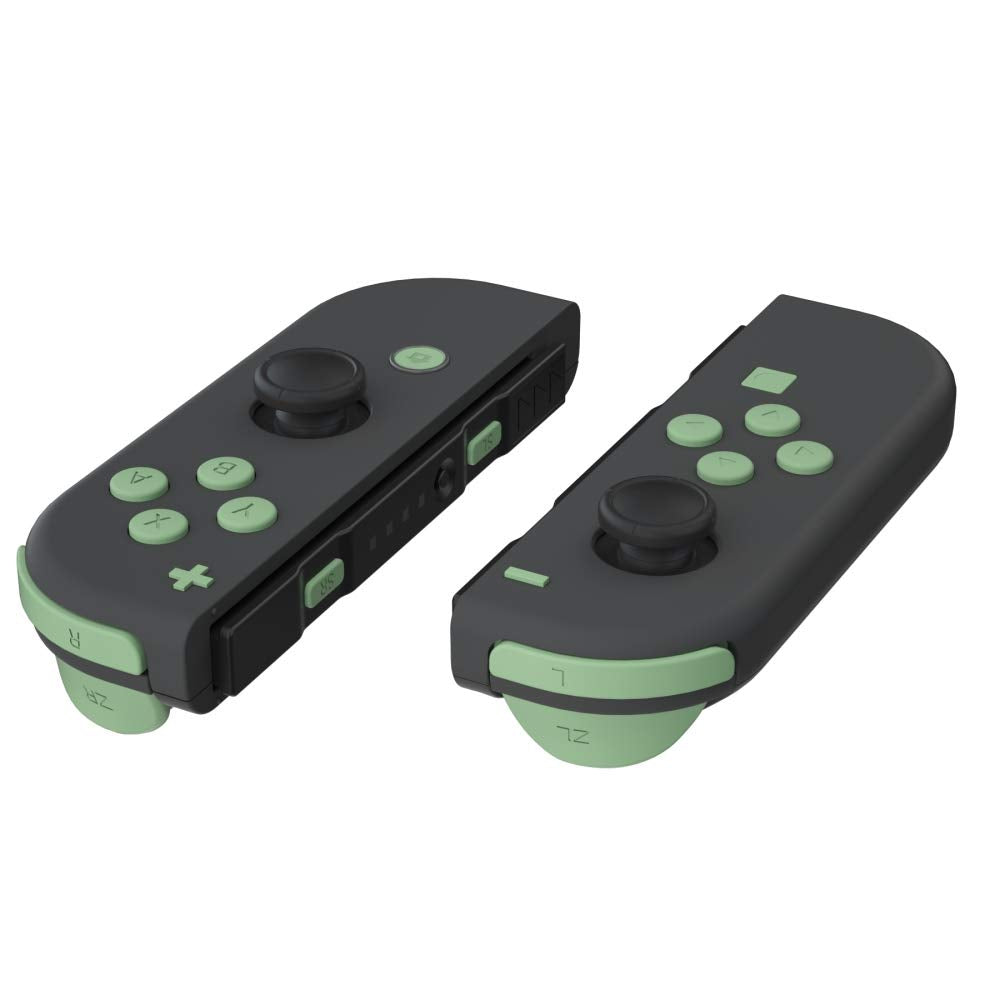 eXtremeRate DIY Full Set Buttons for Nintendo Switch & Switch OLED  Custom Replacement Buttons for JoyCon  ABXY Direction Keys SR SL L R ZR ZL + - Home Capture Trigger Buttons Springs - Matcha Green