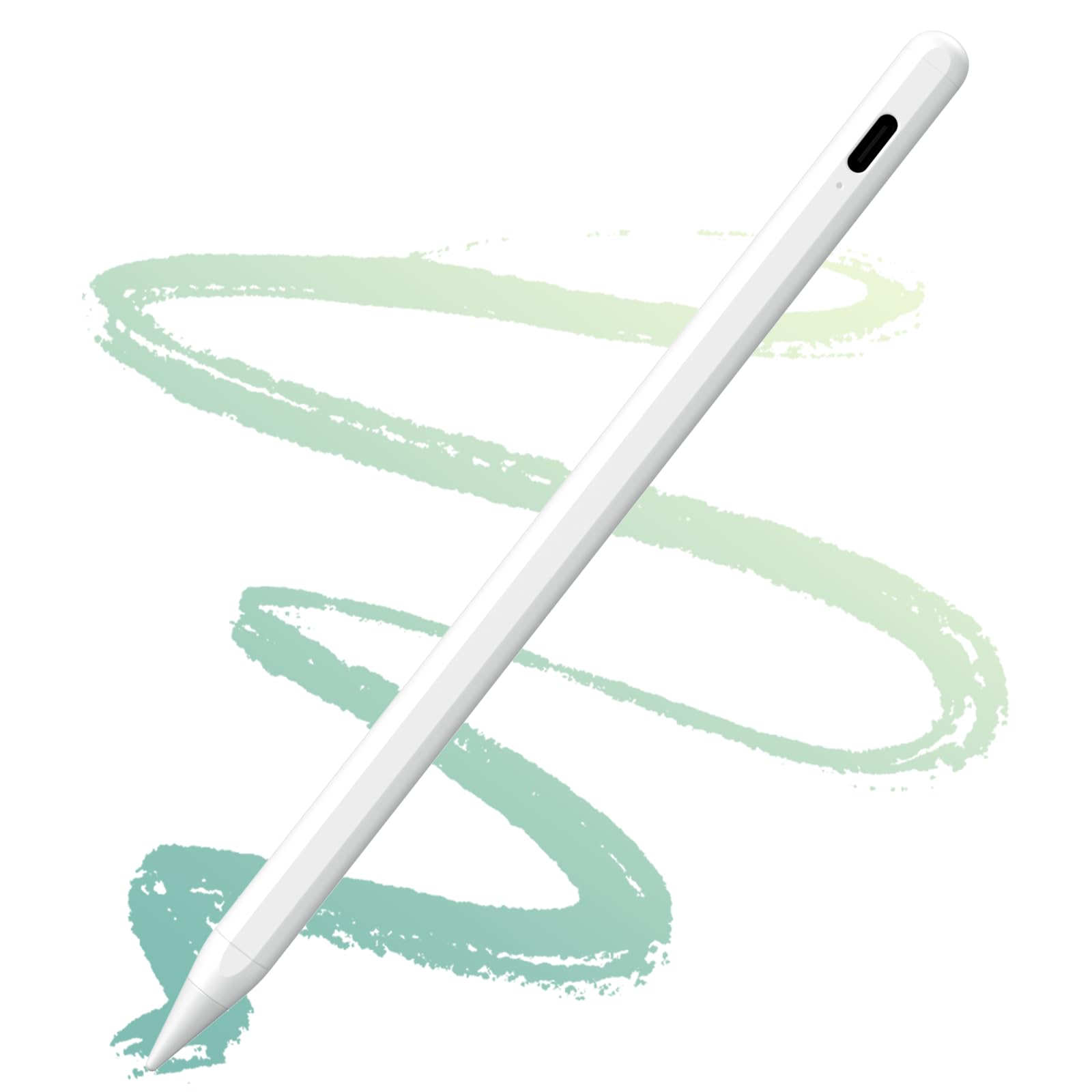 JAMJAKE Stylus Pen for iPad - Fast Charging, Compatible with iPad Pro 11/12.9, iPad 10th Gen, White, Model K11