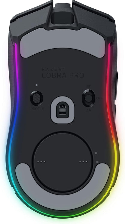 Razer Cobra Pro Wireless Gaming Mouse - 30K Optical Sensor, Chroma RGB, 10 Controls, Black (Renewed)