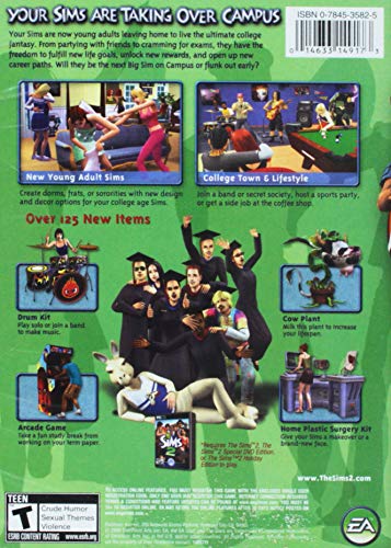 Electronic Arts The Sims 2 University Expansion Pack for PC - Engage in Campus Life and New Challenges