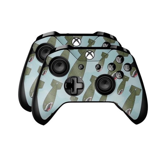 Glossy Glitter Skin Compatible with Microsoft Xbox One Controller (2 Pack) - Bombs Away - Premium 3M Vinyl Protective Wrap Decal Cover - Easy to Apply | Crafted in The USA by MightySkins