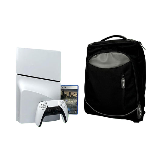 Good Es Spacious Travel Carrying Backpack for PS5 with Zippered Pocket and Padded Protection  Storage Bag Case Compatible with Playstation 5 Console for Game Disc  PS5 Backpack for School