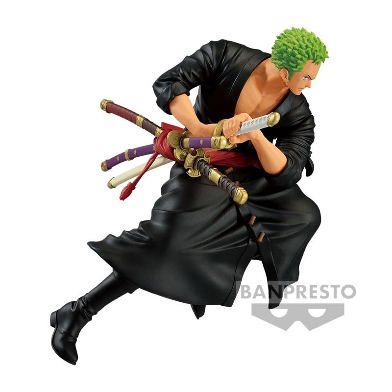 Banpresto One Piece Roronoa Zoro Figure - 6.7" Battle Record Collection, Model BAN19490