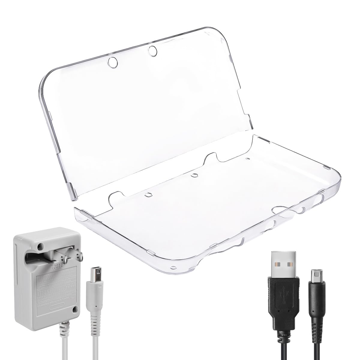 Power Adapter & USB Charger Cable & Case Kit for New 3DS XL LL - OEM Original Replacement Power Supply Home Travel Portable Charging Accessories Compatible with New 3DS XL  New 3DS  2DS XL  DSi