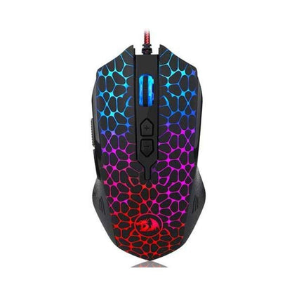 Redragon M716A Inquisitor RGB Gaming Mouse - Gold, Ergonomic Design, High Precision, Ideal for Gamers