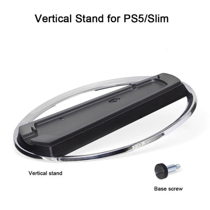 Nichnustarr PS5 Slim Vertical Stand - Black Base Mount for PlayStation 5 Accessories