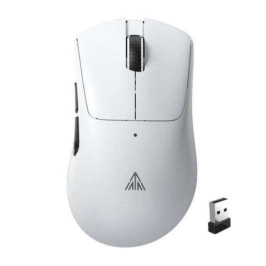 SOLAKAKA SM805 Lightweight Wireless Gaming Mouse 24000 DPI Tri-Modes Connection BT5.0/Type-C Wired/2.4G Wireless Mouse Gaming with 2 Side Buttons  Engineering Grip Custom Mouse for Gamer White