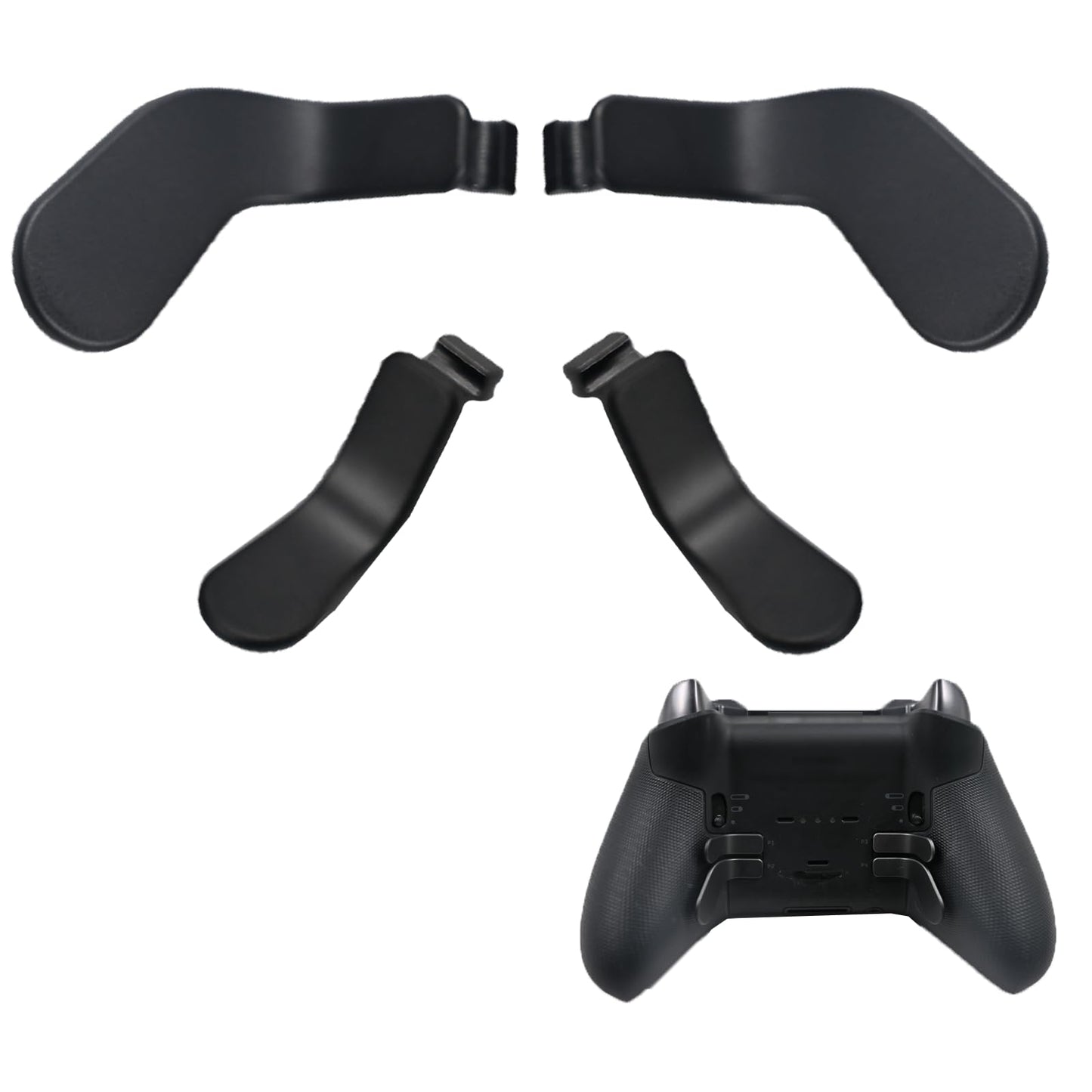 Anglepingping 4 PCS Elite Controller Paddles for Xbox One Elite Controller Series 2 Model 1797/1698 Stainless Steel Replacement Parts for Xbox Elite Controller Series 2 Core(Black) [video game]