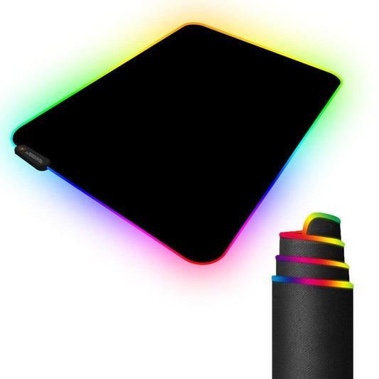 RGB Gaming Mouse Pad with 11 RGB Light up Modes LED Gaming Pad Non-Slip Rubber Based Computer Mice mat Medium Size(13.7 x 10.3)