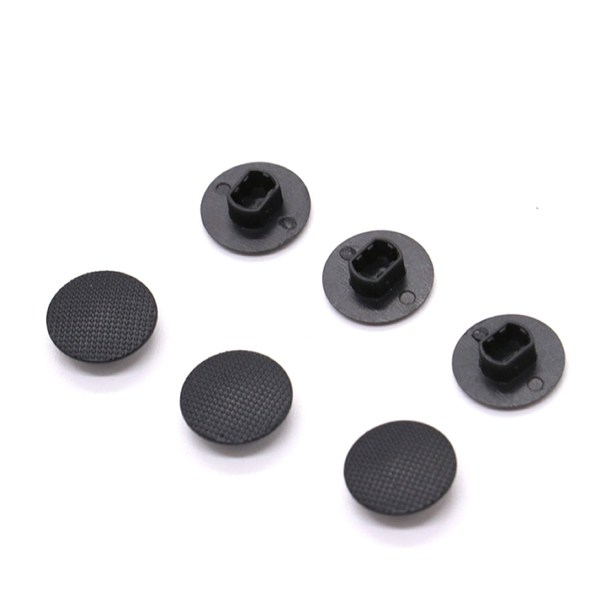 Pomeat 6 Pack Black Analog Joystick Caps for Sony PSP 1000 - Durable Rubber Covers