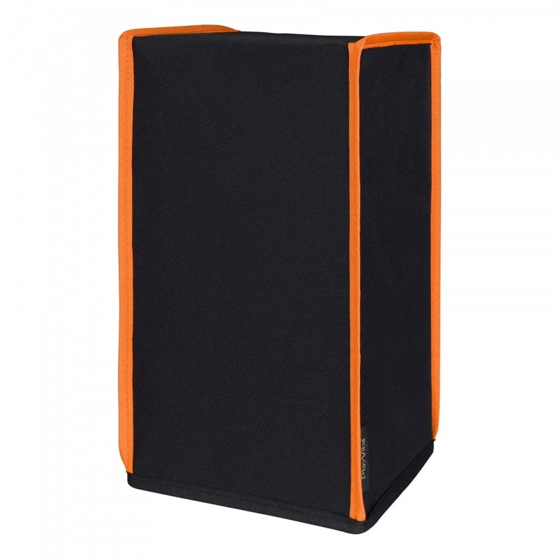 PlayVital Black Nylon Dust Cover for Xbox Series X Console  Soft Neat Lining Dust Guard  Anti Scratch Waterproof Cover Sleeve for Xbox Series X Console - Orange Trim