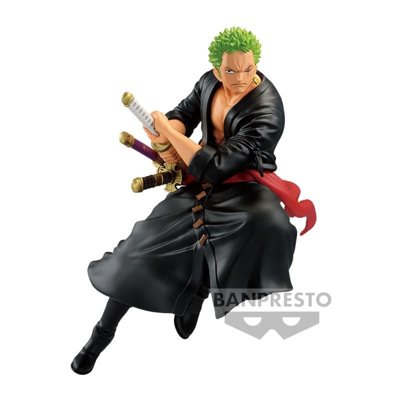 Banpresto One Piece Roronoa Zoro Figure - 6.7" Battle Record Collection, Model BAN19490