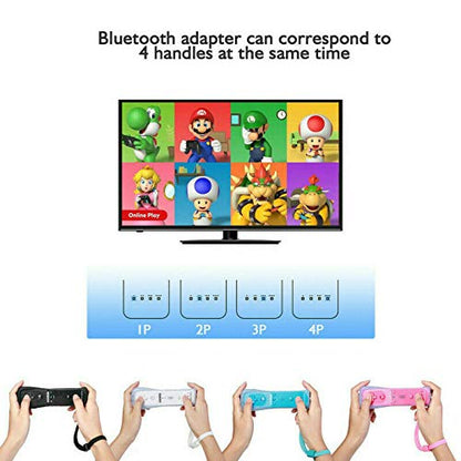 ChamZA Wireless Remote Controller Gamepad Joystick for Nintendo Wii/Wii U - Blue with Silicone Case & Hand Strap