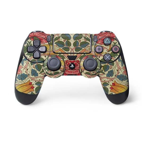 Skinit Decal Gaming Skin Compatible with PS4 Controller - Officially Licensed Rose by William Morris Design