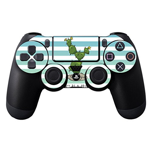 MightySkins Skin Compatible with Sony PS4 Controller - Happy Cactus | Protective, Durable, and Unique Vinyl Decal wrap Cover | E